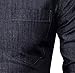 SIR7 Men's Casual Long Sleeve Lightweight Denim Shirt 100% Cotton Button Down Dress Shirts Dark Grey L