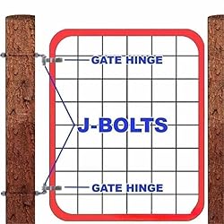 Dailydanny J-Bolt Post Hinge with 5/8" Hinge Pin