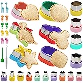 32 Pcs Sandwich Cutter Set, FineGood Sandwich Cutter and Sealer Cookie Cutters Vegetable Fruit Cutters Shapes for Kids with F