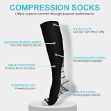 ACWOO Compression Socks 2 Pairs Unisex Best Graduated Support view 2
