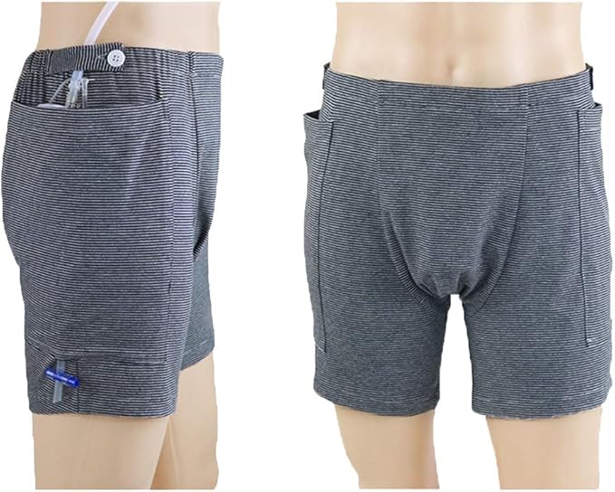 BIHIKI Incontinence Care Trousers Catheter Underwear for Elderly,Urinate Drainage