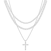 Amicon Gold Cross Necklace for Women Dainty 14K Gold Plated Diamond Cross Pendant Necklace Simple Charm Cross Necklaces Faith Trendy Jewelry Gifts