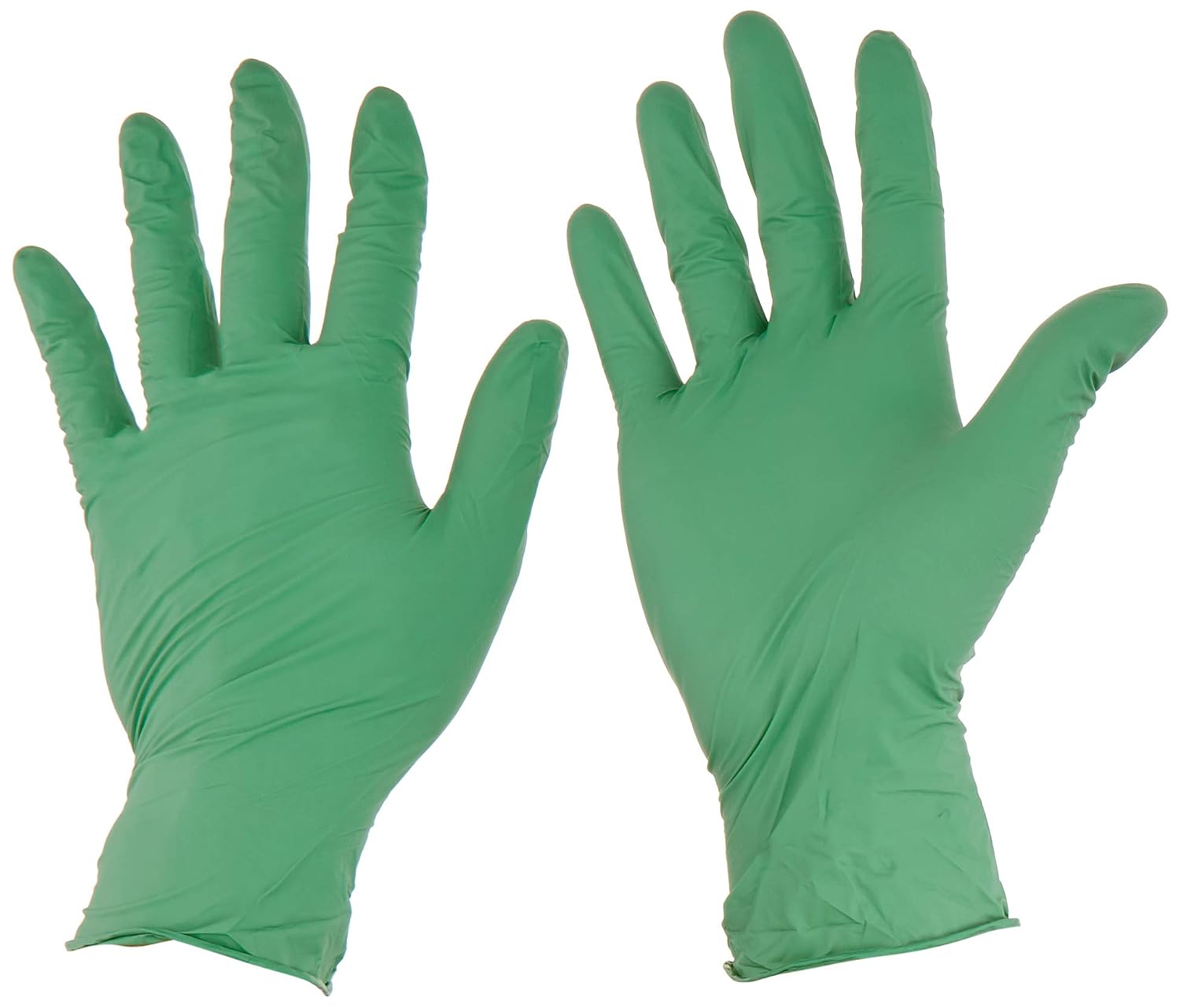 SHOWA 6110PF Disposable Biodegradable Nitrile Powder Free Work Glove, 240mm long, .1mm thick, Green, M - Image 3