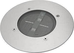 Smartwares Carlo-Bodenstrahler rund – Solarbetrieben – Tag/Nacht-Sensor
