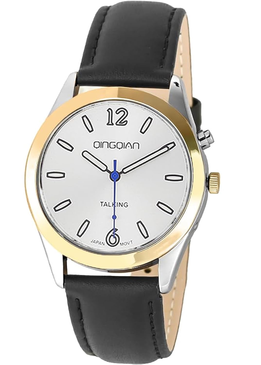 QINGQIAN English Voice Talking Watch for Blind,Visually impaired or Elderly,Men's Clothing Size