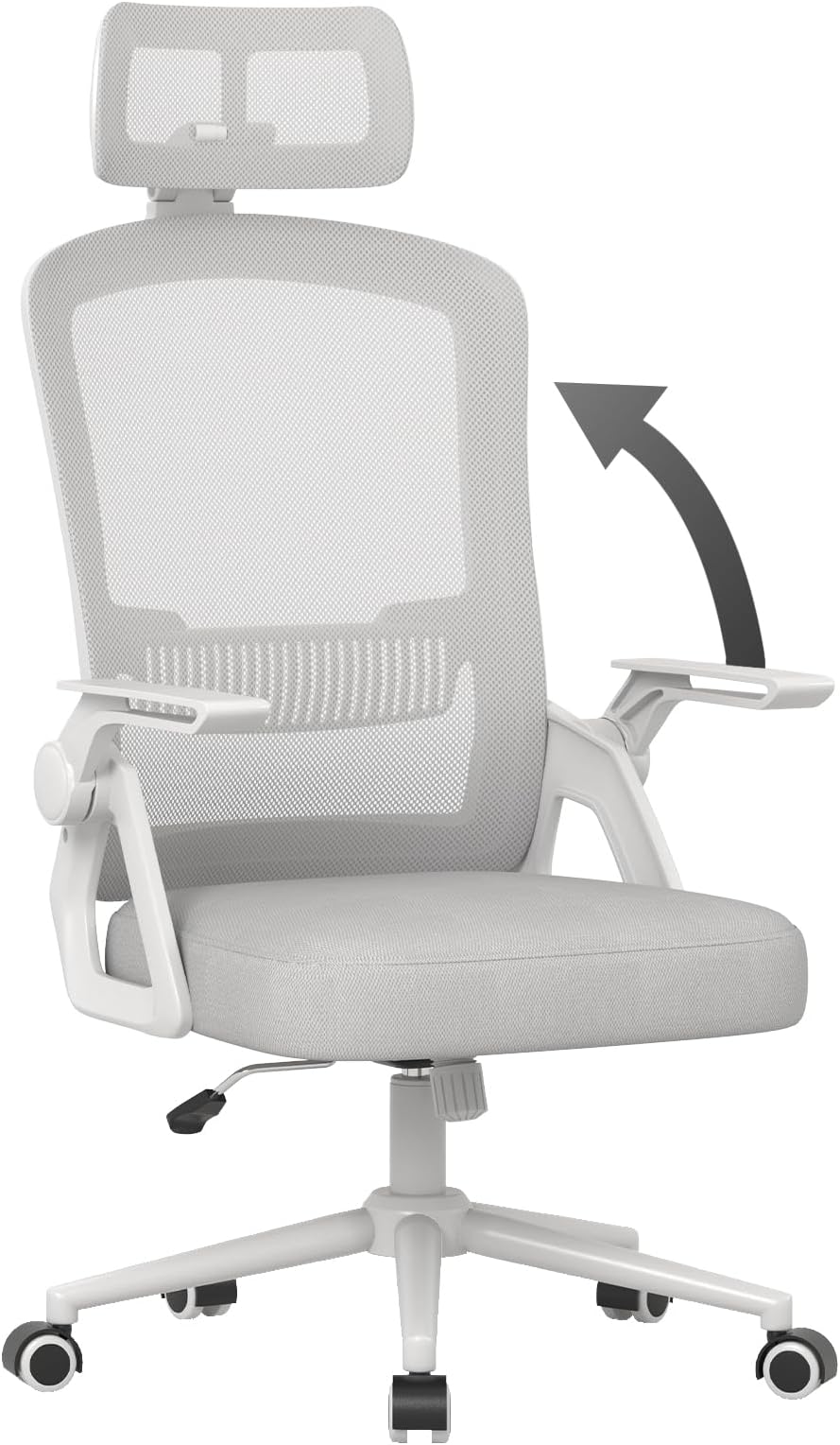 naspaluro Ergonomic Office Chair with Headrest, Mesh, Height Adjustable