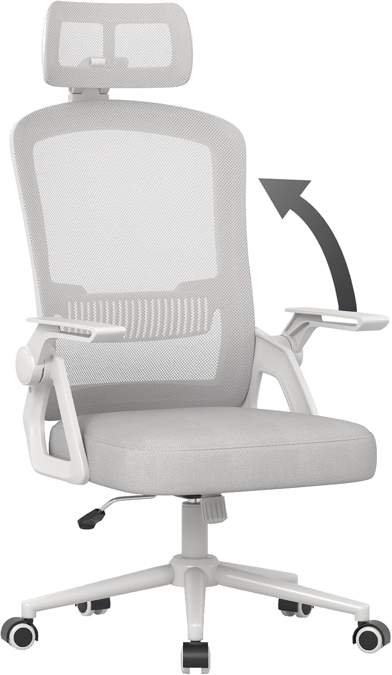 naspaluro Ergonomic Office Chair with Headrest, Mesh, Height Adjustable