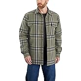 Carhartt Men's 105430 Relaxed Fit Flannel Sherpa-Lined Shirt Jac