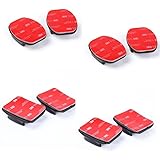 Aketek 4pcs Curved+4pcs Flat Adhesive Mounts Sticky for GoPro Hero Cameras