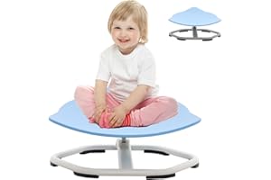 Autism Sensory Chair, Swivel Spinning Chair for Boys Girls Training Balance & Sensory Seeking (Blue)