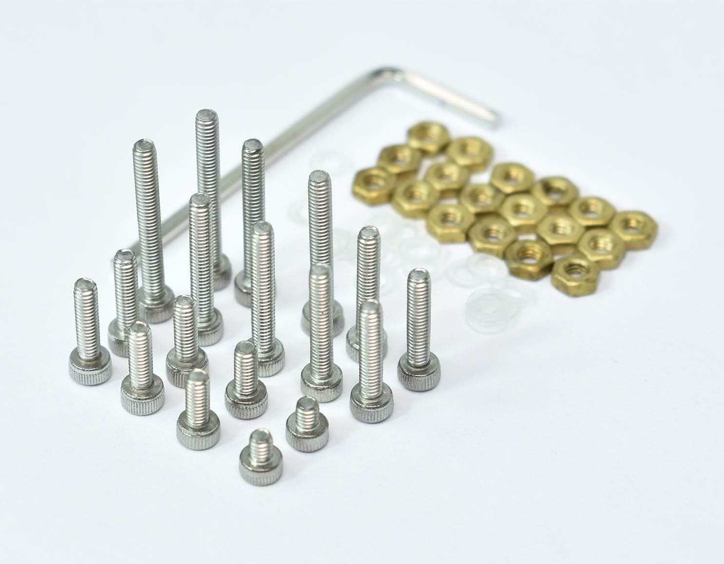 EFUOZY Digitalis Universal Cartridge Mounting Stainless Steel Screw Bolt Set for Headshells including Linn, Thorens, Audio-Technica