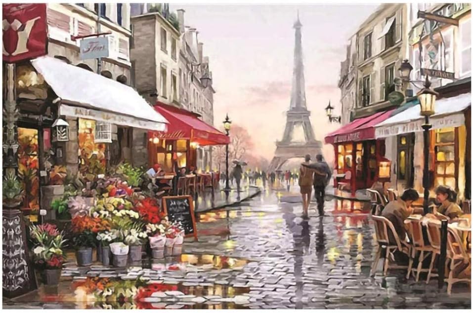 SDHJMT 1000 Pieces Children's Adult City View Paris Intellectual Jigsaw Puzzle Fun Toys Valentine's Day Birthday Personalized Gifts