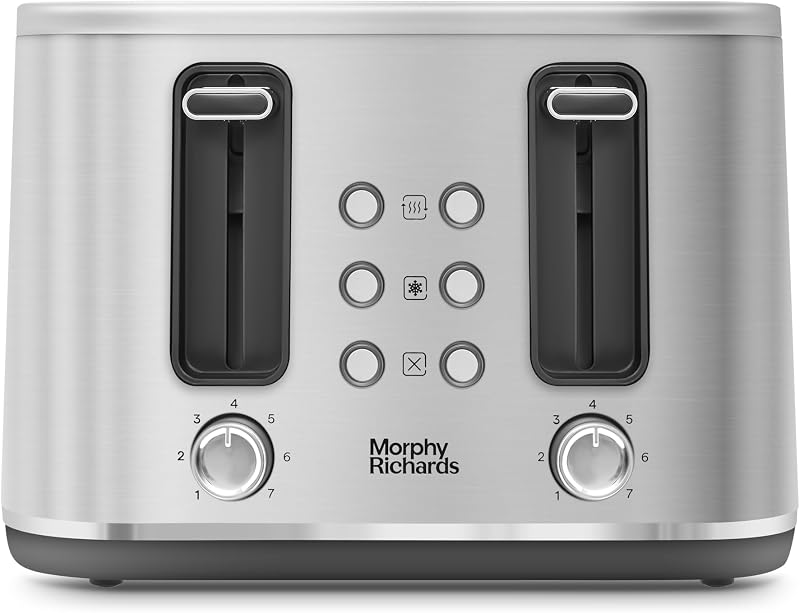 Morphy Richards Motive 4 Slice Toaster 1600W Brushed Steel Browning 7 settings