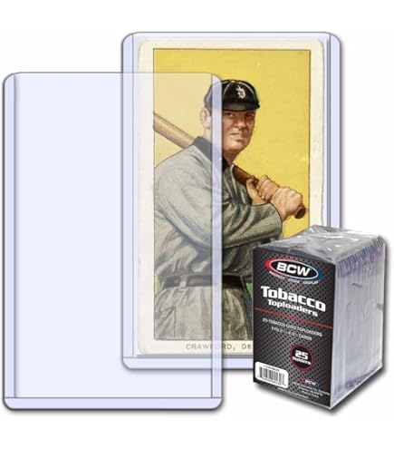 Amazon.com: BCW Tobacco Card Sleeves | Acid-Free, Archival Quality Clear  Polypropylene | 100 Sleeves per Pack | Fits Tobacco Topload Card Holder