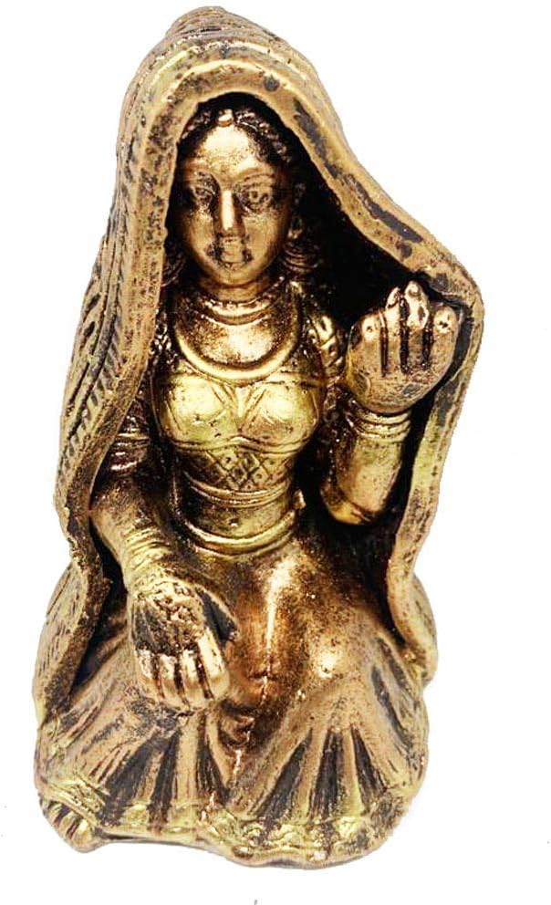 Lady Handmade Clay Idol/D0ll/ Home Decor/Golu Decor/Size 12.5 * 8 cm