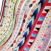 Chenkou Craft 20Yards Sweet Heart Flower Dot Ladybug Cake Bird Anchor Butterfly Grosgrain Ribbon Assorted Color (3/8