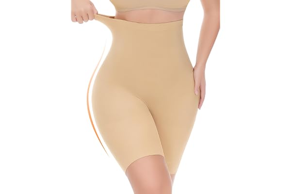 Yeblues Tummy Control Shapewear, High Waisted Shapewear Shorts for Women, Seamless Comfy Body Shaper Underwear Girdle