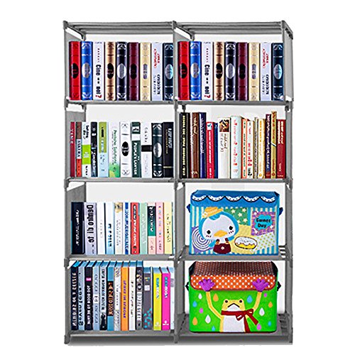 Cheesea Adjustable Storage Bookcase Portable 4 Shelf Bookshelf Furniture Accommodates Books CDs and More