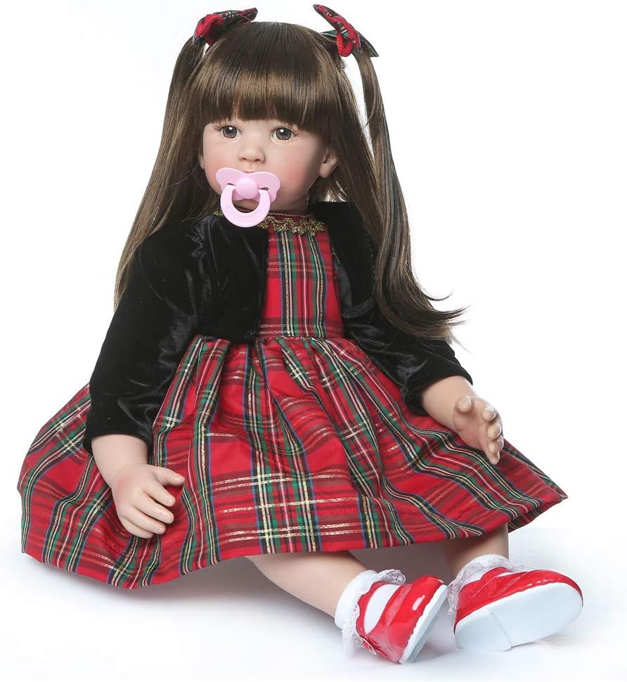 Prezzo Crrs Simulazione Reborn Dolls Simulazione Capelli Lunghi Principessa Carino con Scarpe Gonna Clip di Capelli, Arti di 60 cm Possono spostare Realistic Soft Simulation Silicone Vinyl Doll. Offerte