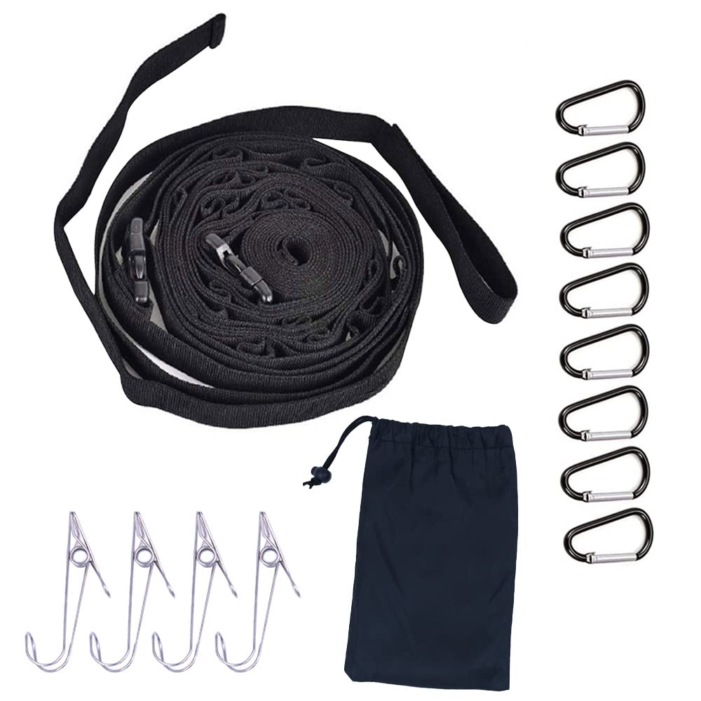 CENPEK Campsite Storage Strap Camping Lanyard Hanger Outdoor Camping Loops Hanging Rope Adjustable Picnic Storage Lanyard Strap