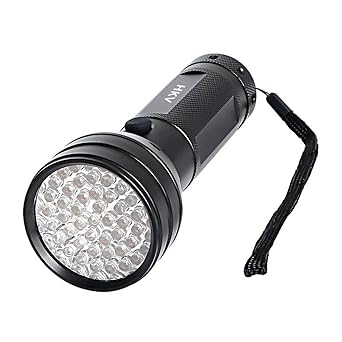 Linterna UV portátil de luz negra, 51 LED 395 nM detector de luz ultravioleta para