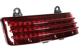 RUDYNESS Tri-Bar LED Rear Tail Brake Fender Tip Light For Harley Street Glide FLHX 2014-2023 (Red)