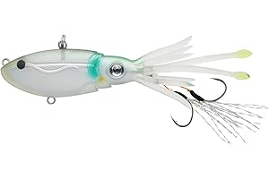 Nomad Design Squidtrex Fishing Lure with Patented Technology Vibration Design - TPE Soft Plastic, BKK Assist Hooks, Squid Lure