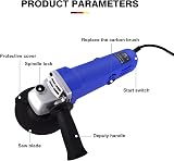 Lucn 2000W Corded Angle Grinder 115mm 230V M14 12000rpm Blue view 2