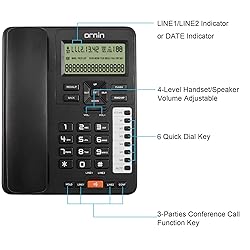 Ornin 2-Line Corded Telephone Systems for Small