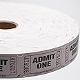 Muncie Novelty Company Inc. White Admit One Ticket Roll