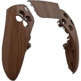 eXtremeRate Left Right Front Top Shell with Touchpad Compatible with ps5 Edge Controller, Wood Grain DIY Replacement Faceplate Shell Custom Touch Pad Cover Compatible with ps5 Edge Controller