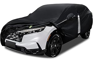 IAUTAXESORIZ 6 Layers Car Cover Waterproof All Weather for Automobiles, SUV Size A6 Universal Fit for Toyota RAV4 /4Runner, Honda CRV, Hyundai Santa Fe, Nissan Rogue, Audi Q5 (182-190 inch)