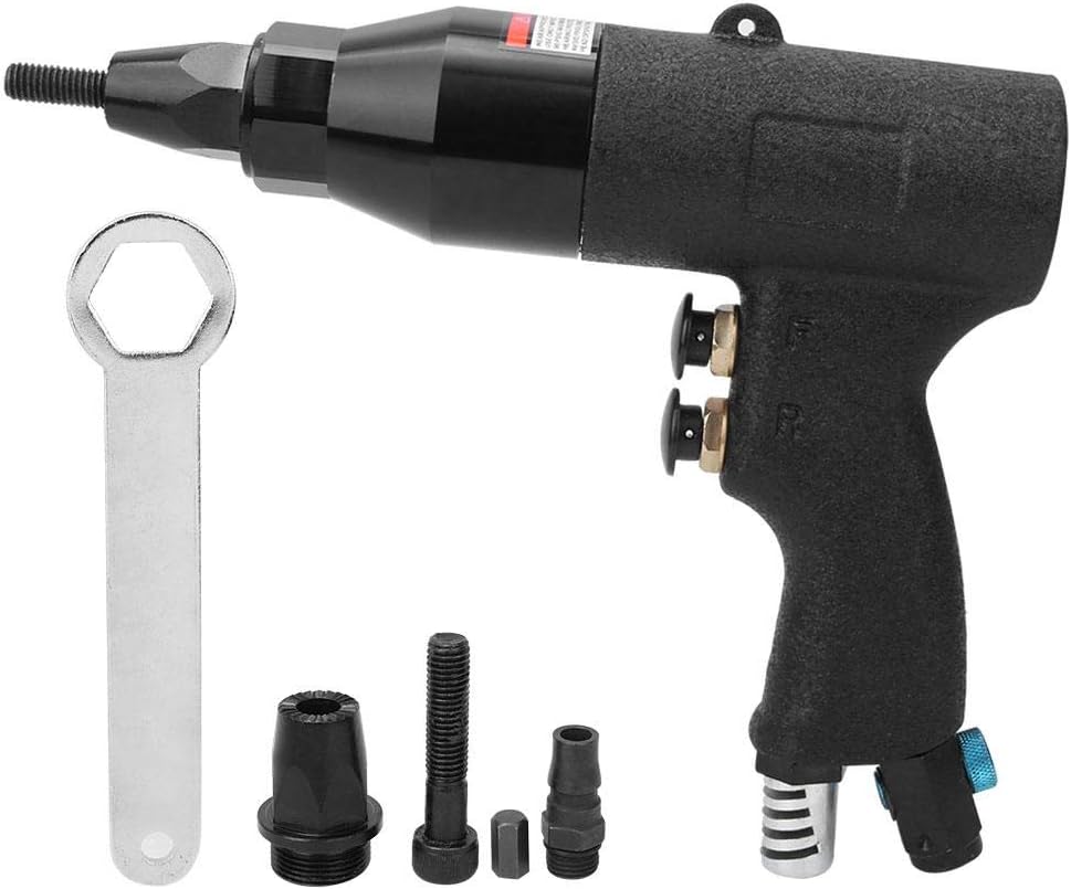 Rivet Gun, M8-M10 Threaded Screw Adapter Pneumatic Riveting Nut Tool Hardware Supplies
