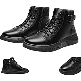 2026 Men&rsquo;s Genuine Leather Orthopaedic Boots Comfortable Non-Slip Shock-Absorbing Side Zipper Ankle Boots for All Day