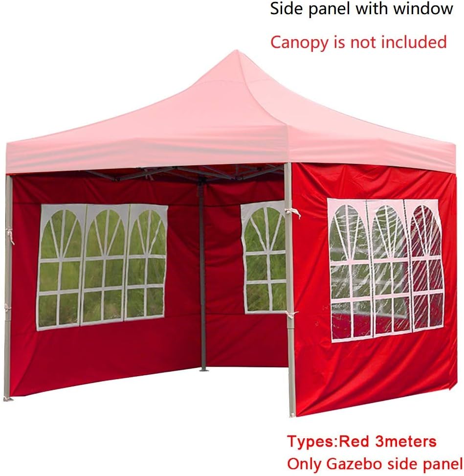 Carpa para jardín con panel lateral para lluvia y viento azul con