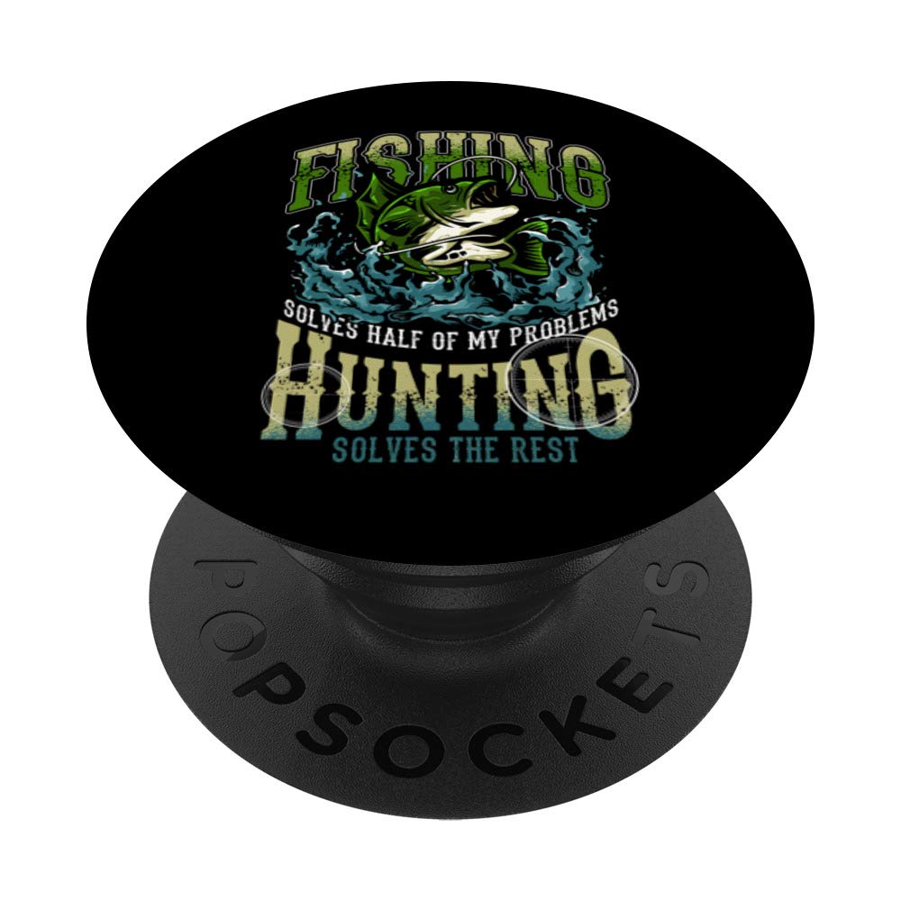 Funny Hunting Fishermen Hunt Hobby Gift Hunter Fishing PopSockets PopGrip: Swappable Grip for Phones & Tablets