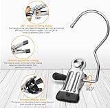BUZIFU 20 Pcs Laundry Hooks Clips Hangers Anti-Slip 360° Rotating view 3