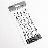 Italian Options 15mm Script Black Glitter Self Adhesive Numbers Set
