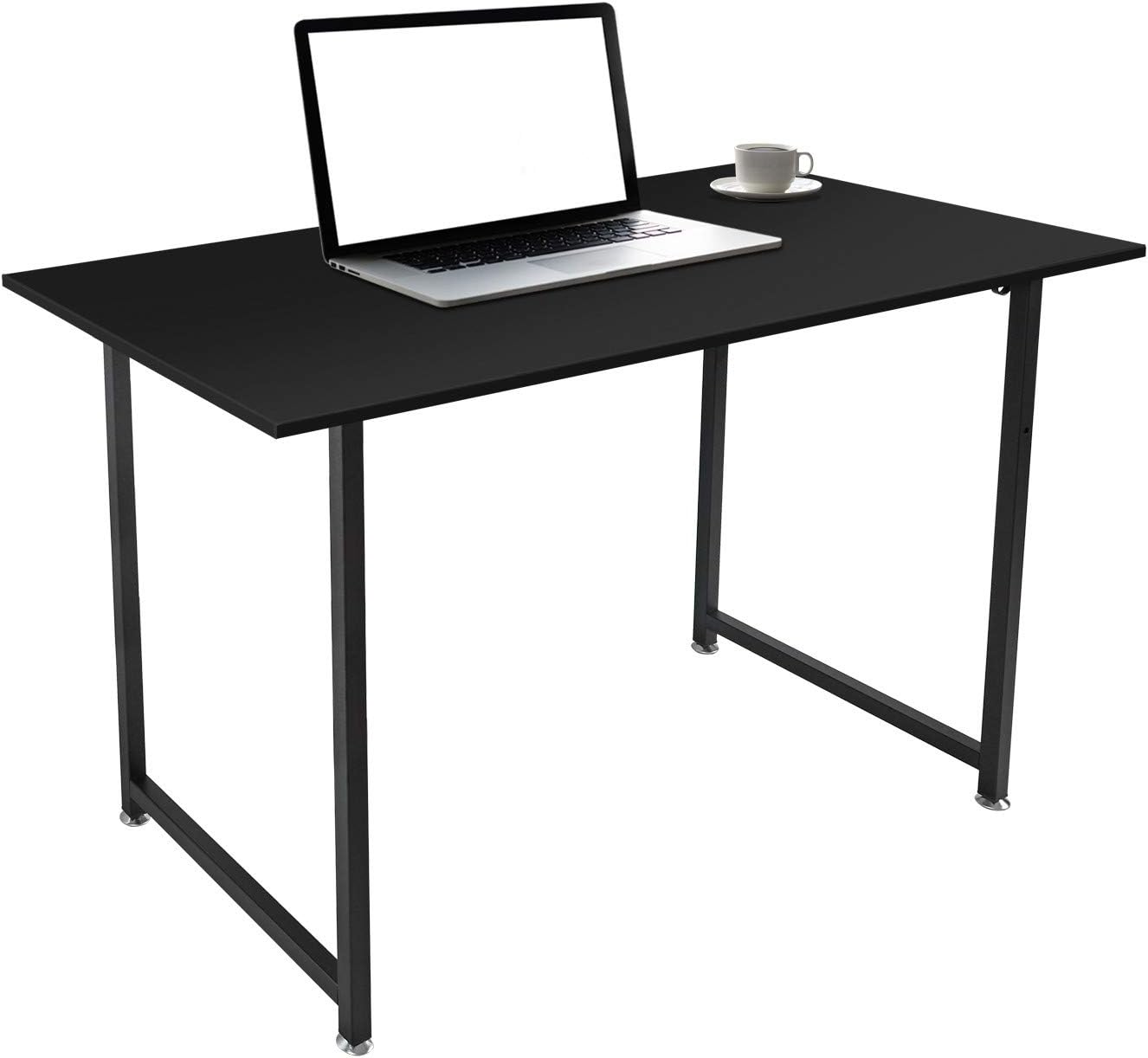 Computer Desk 47" Home Office Desk Computer Desk with Storage Hook, Modern Simple Writing Study Table for Home Office,Black