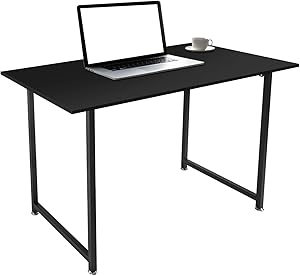 Computer Desk 47" Home Office Desk Computer Desk with Storage Hook, Modern Simple Writing Study Table for Home Office,Black