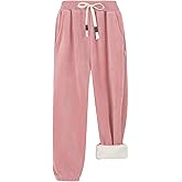 Happy Cherry Boys Fleece Joggers Sweatpants Girls Sherpa Lined Winter Warm Elastic Waist Jogger Pants with Pockets