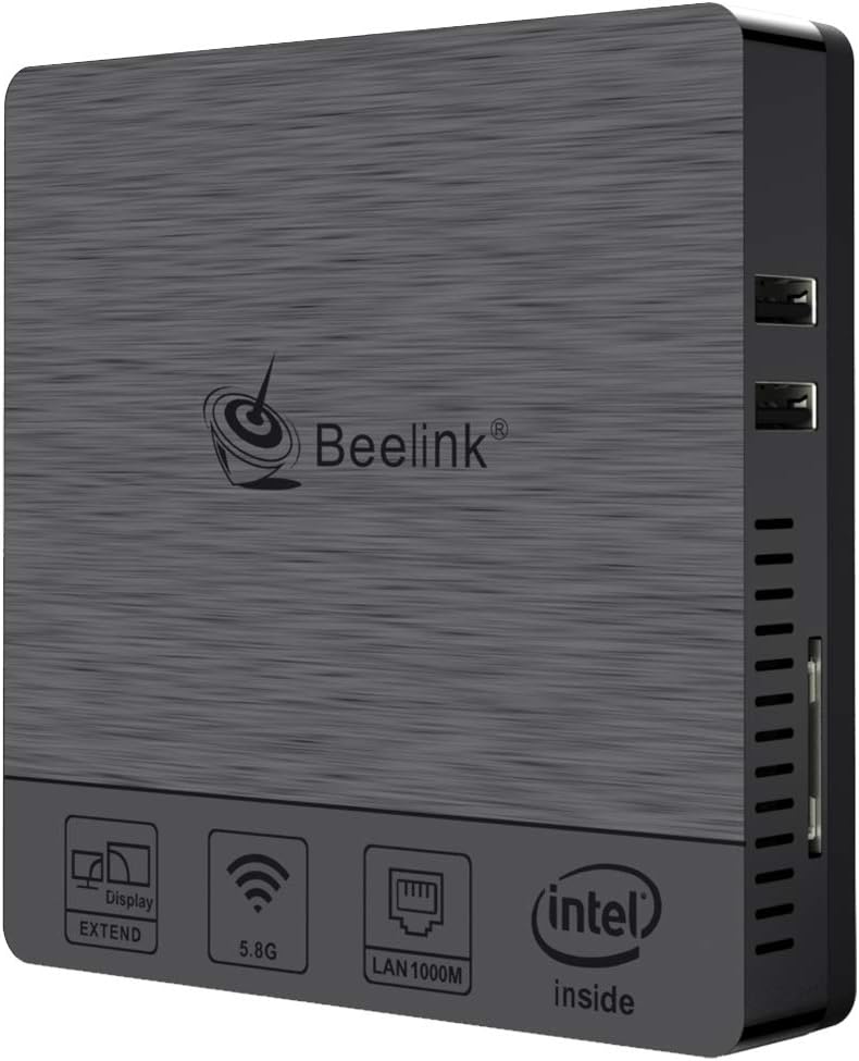 Mini PC Windows 10 Beelink BT3 Pro II Intel Atom x5-Z8350 Processor DDR3 4GB/64GB 3D EMMC/Dual Band WiFi/Intel HD Graphics / 4K /HDMI+VGA Dual Screen Display Windows 10 Mini PC