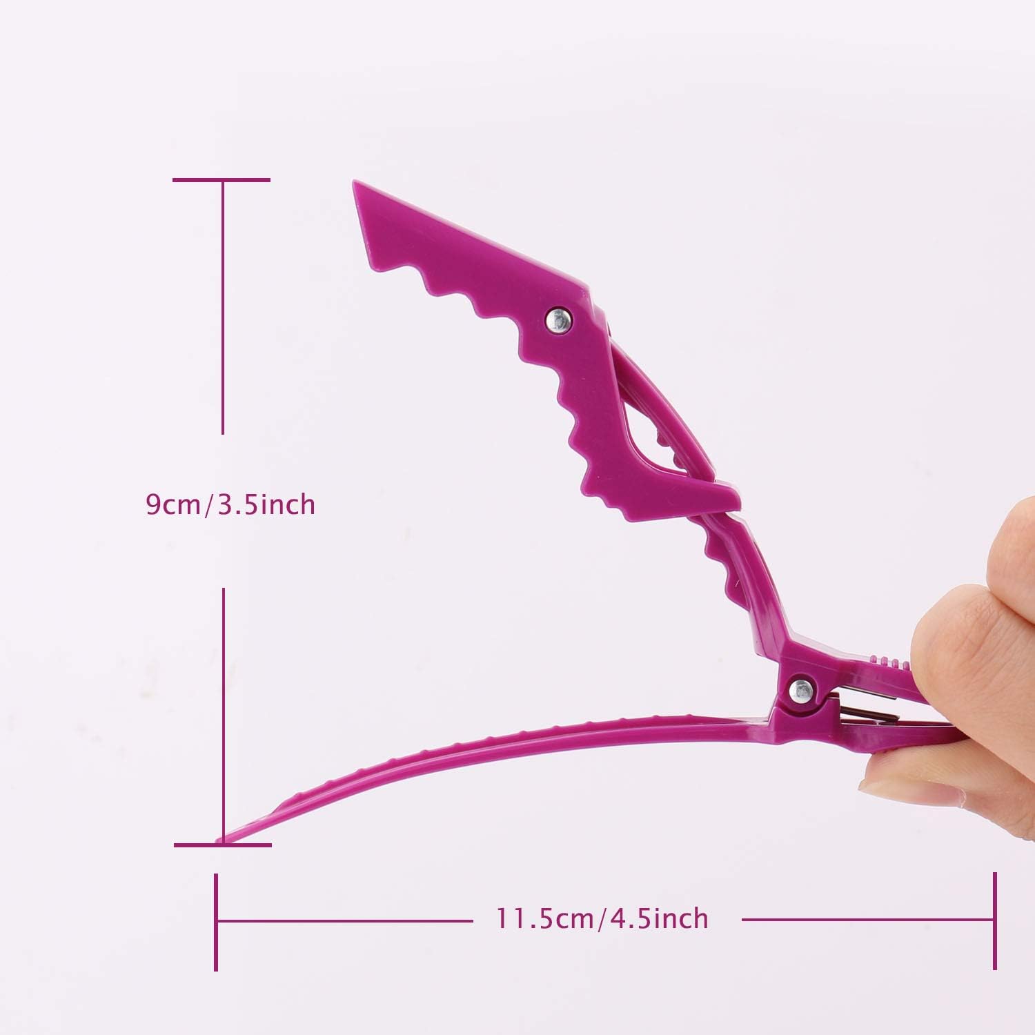 Alligator clip thick hair section hairpin no trace hairdressing non-slip grip and wide-tooth hair styling, hair styling - Image 3