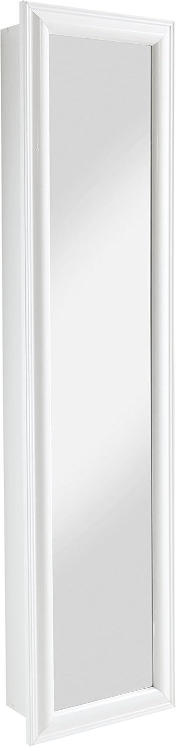 Unbekannt FMD Möbel Tara UP Spiegelvitrine, Holz, Hochglanz-weiß, 42 x