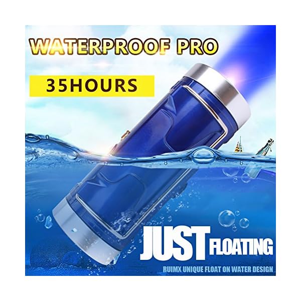 RUIMX-IPX7-Waterproof-Professional-Searchlight-LED-Spotlight-with-White-Blue-Light-Color-3-x-18650-Rechargeable-Battery-Tripod-Reading-Light-Perfect-for-Fishing-Hunting-Camping-Boating