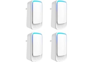 AUKUU Plug In Air Ionizers - Negative Ion Technology Air Purifier - Quiet Operation Air Freshener for Home, Bedroom, Office, Garage Room - Portable Air Purifiers Odor,Pets Smell - Air Cleaner White (4 Pack）