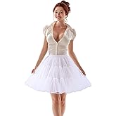 Shimaly Women's Short Length Petticoat Above Knee Underskirt Half Slip Crinoline
