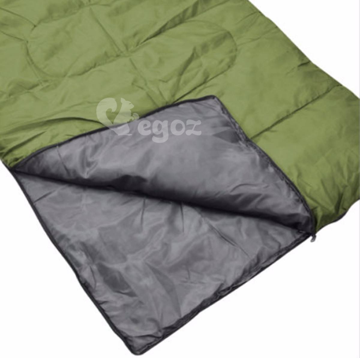 Peanut By EGOZ Sleeping Bag Easy to carry Warm Adult Outdoor Sports Camping Hiking With Carry Bag Lightweight (Army Green)