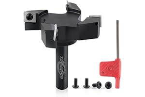 CNC Spoilboard Surfacing Router Bit, 1/2" Shank 3" Cutting Diameter, Carbide Insert Slab Flattening Router Bit Planing Bit Wood Planer Bit Woodworking Tools by BINSTAK