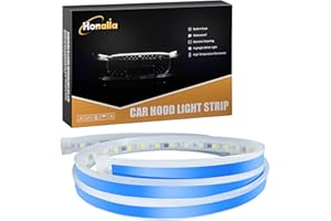 Honalia Car LED Hood Light Strip, 70 Inches Exterior Car Hood LED Strip Dynamic Scan Start up Hoodbeam Kit, Flexible Universal Waterproof Car LED Hood Lights for Trucks Cars SUVs (White)